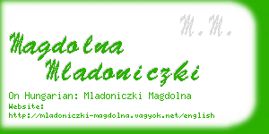 magdolna mladoniczki business card